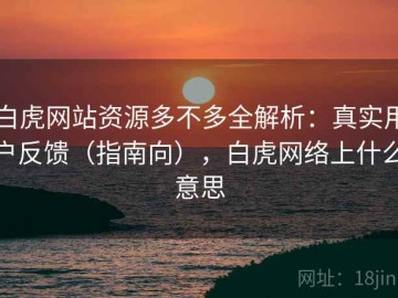 白虎网站资源多不多全解析：真实用户反馈（指南向），白虎网络上什么意思