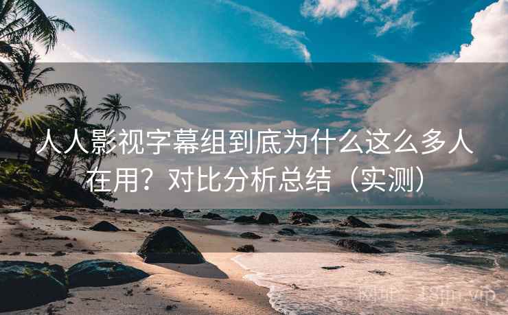 人人影视字幕组到底为什么这么多人在用？对比分析总结（实测）