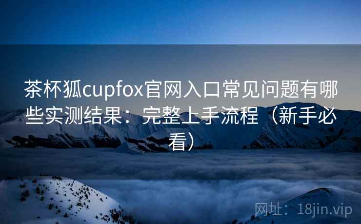 茶杯狐cupfox官网入口常见问题有哪些实测结果：完整上手流程（新手必看）