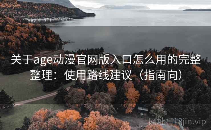 关于age动漫官网版入口怎么用的完整整理：使用路线建议（指南向）