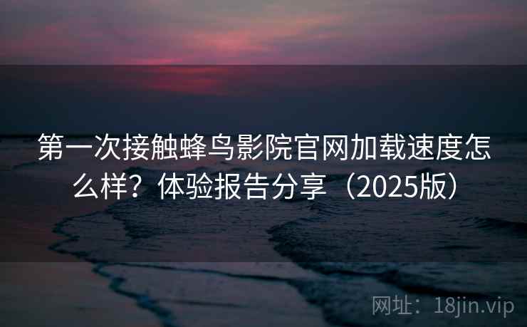 第一次接触蜂鸟影院官网加载速度怎么样？体验报告分享（2025版）