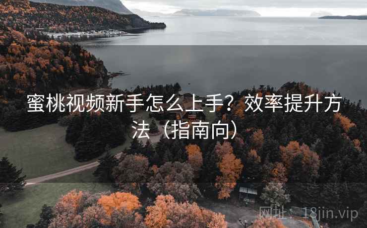 蜜桃视频新手怎么上手?效率提升方法(指南向) 蜜桃视频新手怎么上手?效率提升方法(指南向)